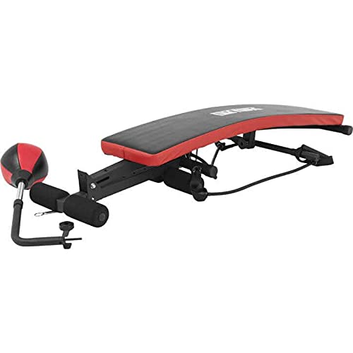 GORILLA SPORTS® Sit Up Bank mit Punchingball, 7-fach verstellbar, klappbar
