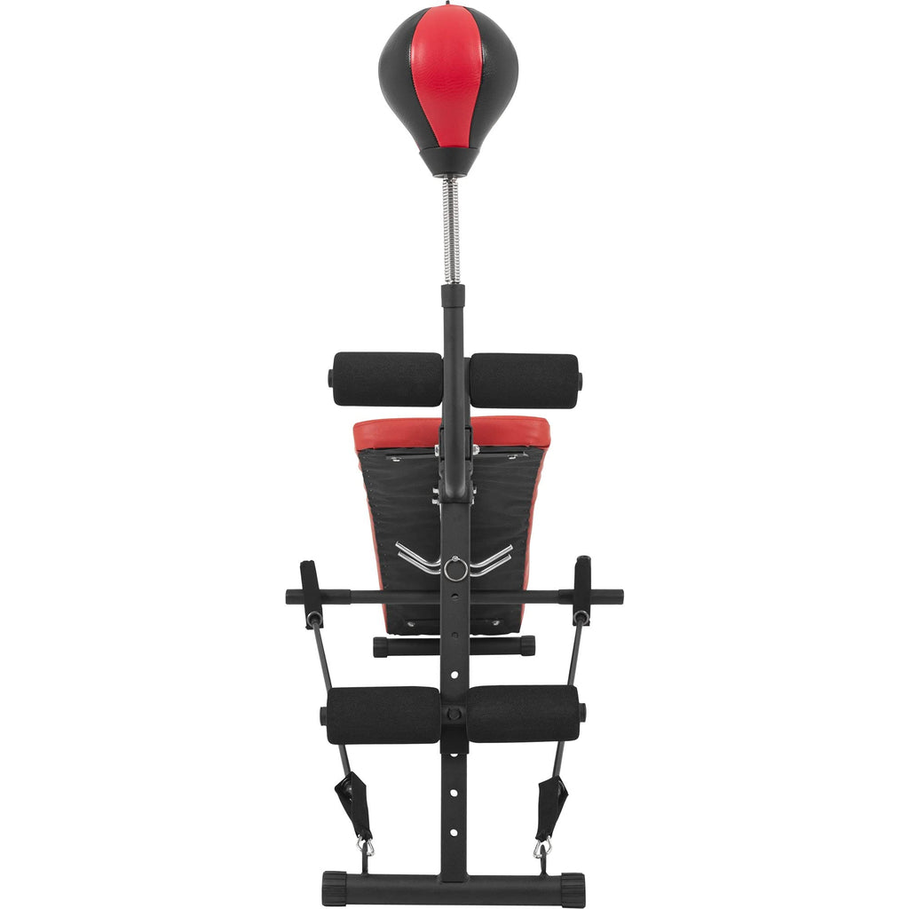 GORILLA SPORTS® Sit Up Bank mit Punchingball, 7-fach verstellbar, klappbar