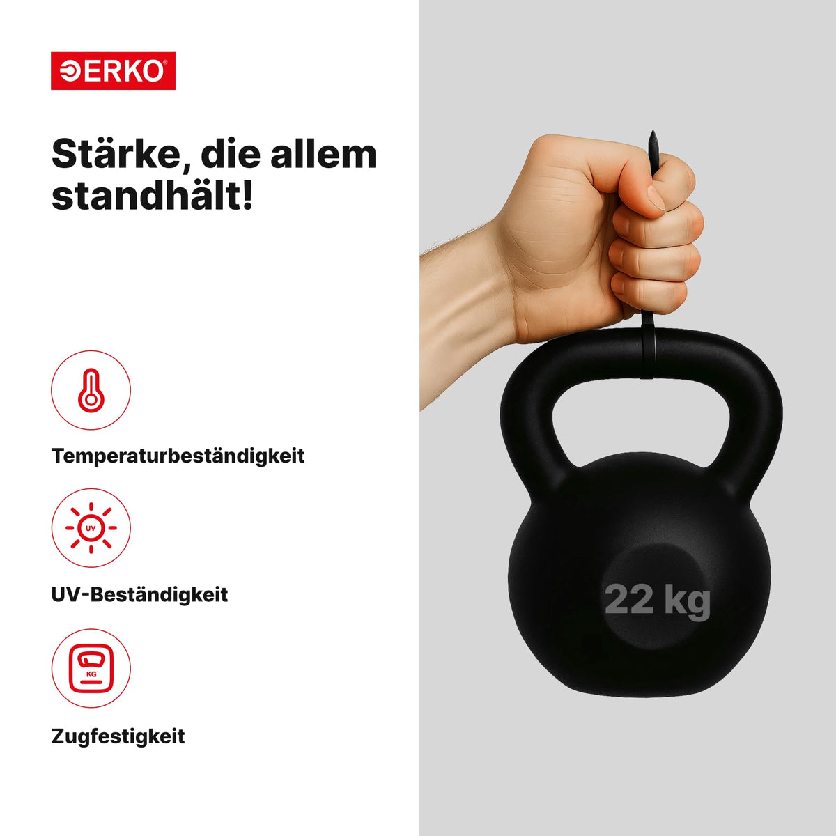 ERKO Kabelbinder 400x4,8mm Schwarz, 100 Stück, wetterfest und stabil