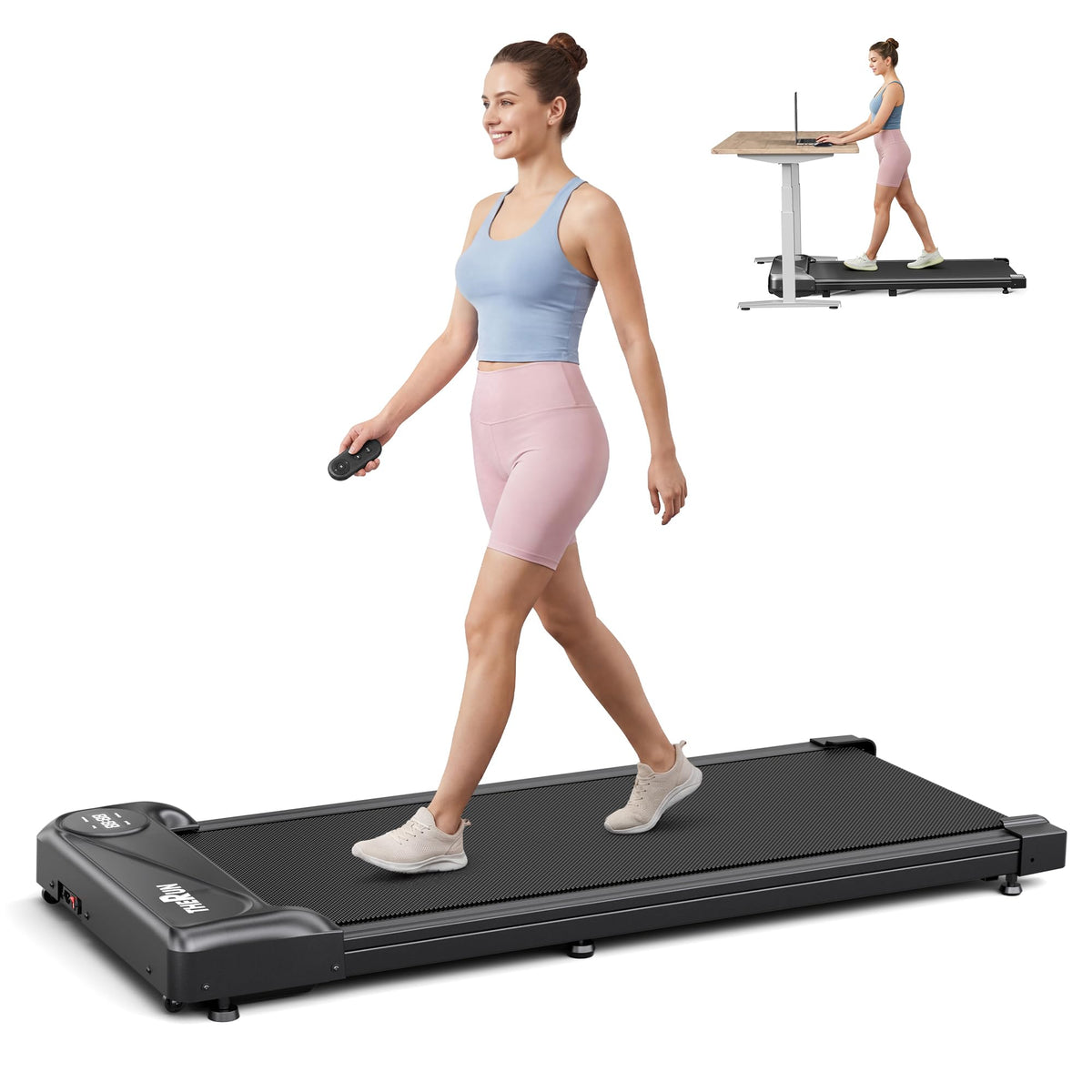 THERUN Walking Pad – 2-in-1 kleines Laufband mit leisem 2,75-PS-Motor