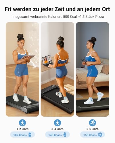 THERUN Walking Pad – 2-in-1 kleines Laufband mit leisem 2,75-PS-Motor