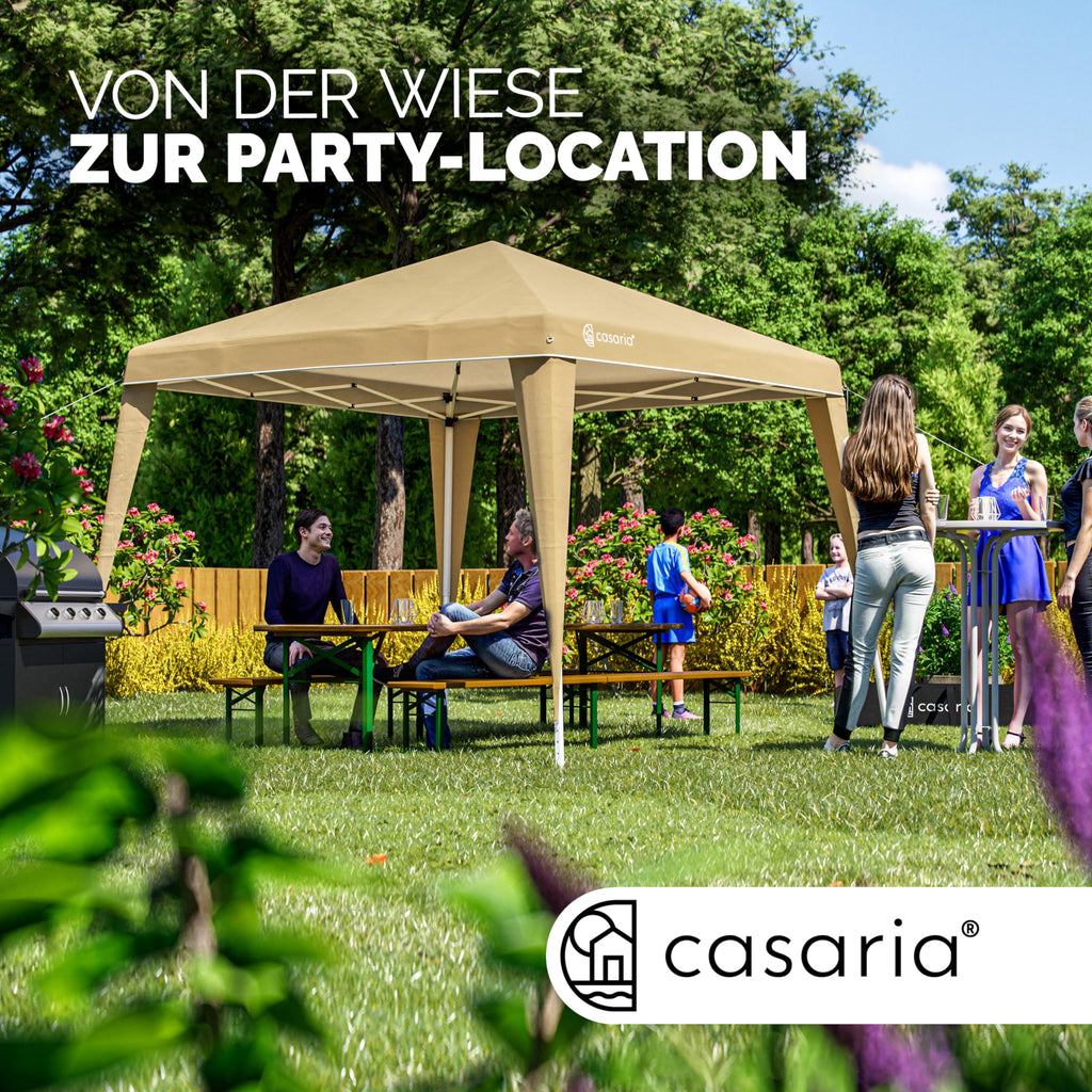 CASARIA Pavillon Capri 3x3m Pop-up Beige