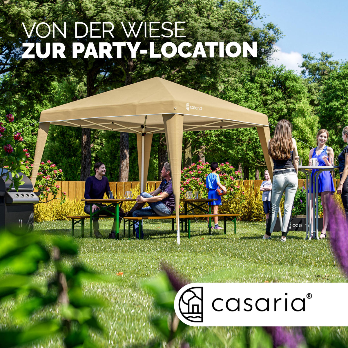CASARIA Pavillon Capri 3x3m Pop-up Beige