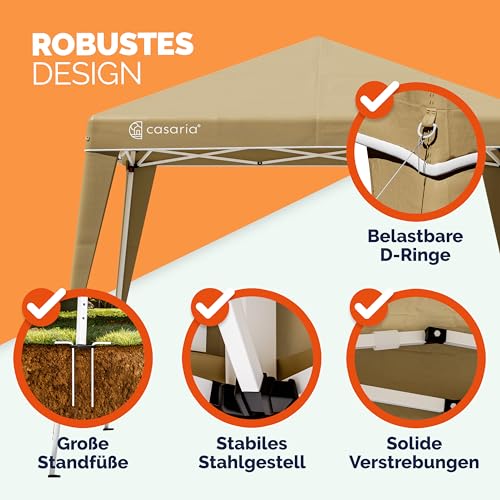 CASARIA Pavillon Capri 3x3m Pop-up Beige