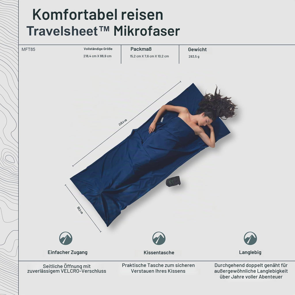 Cocoon - Premium - TravelSheet™ Mikrofaser - Cranberry