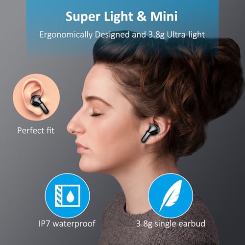 2026 Bluetooth Kopfhörer in Ear, 6D Stereo Kopfhörer Kabellos Bluetooth 5.4