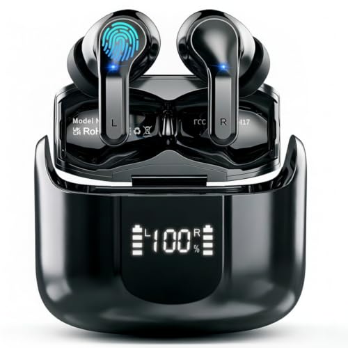 2026 Bluetooth Kopfhörer in Ear, 6D Stereo Kopfhörer Kabellos Bluetooth 5.4