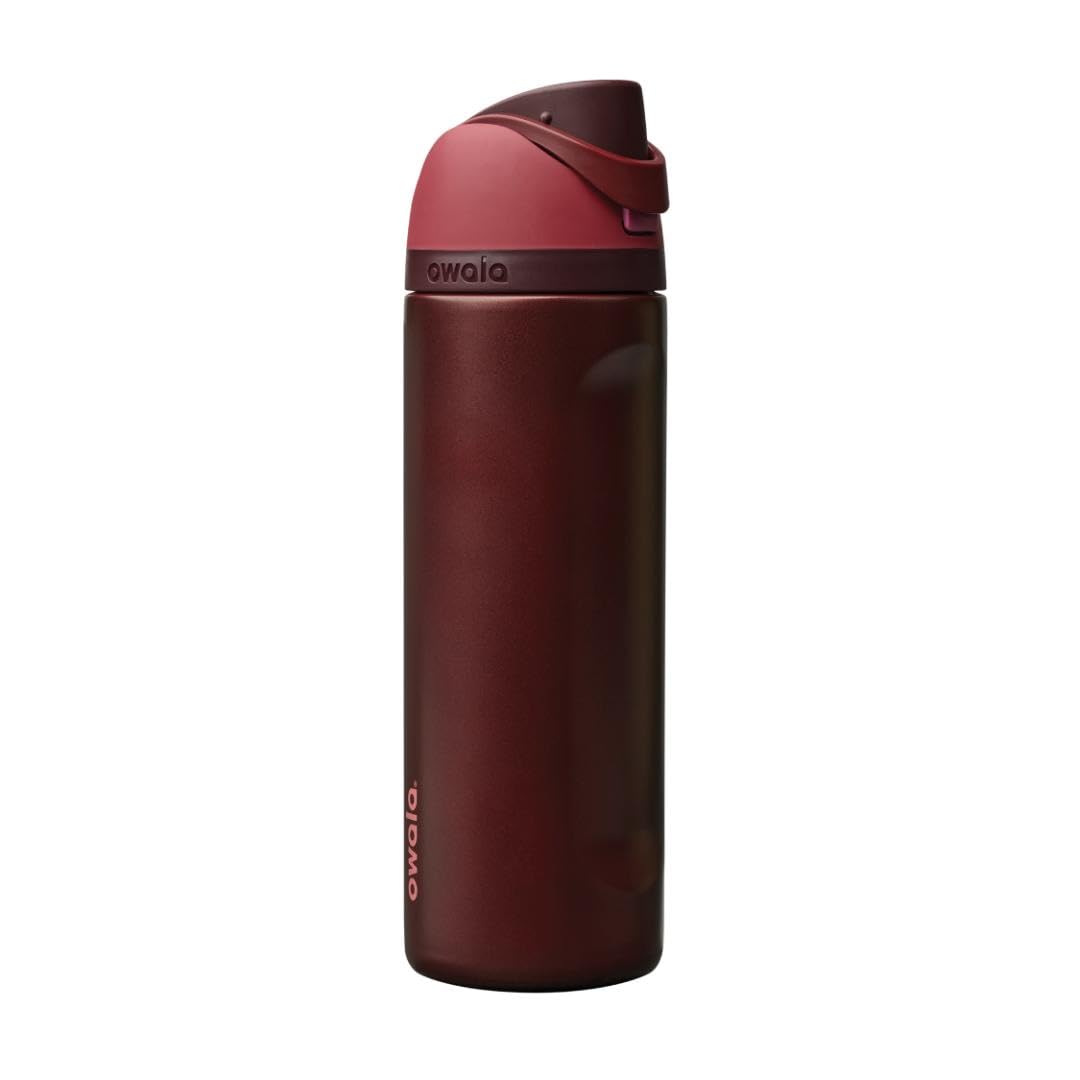 Owala FreeSip - Stainless Steel - 24-oz. - Red (Black Cherry) (Amazon)(A7)