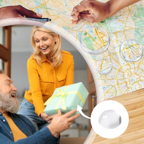 PH PandaHall 5 Stück Kristallkuppel 4cm Briefbeschwerer Aus Glas Vergrößerungsglas Runder Glasblock lear Verzerrungsfreie Optik Konvexe Linse Büro Desktop Zubehör Tisch Dekorateur Zum Lesen