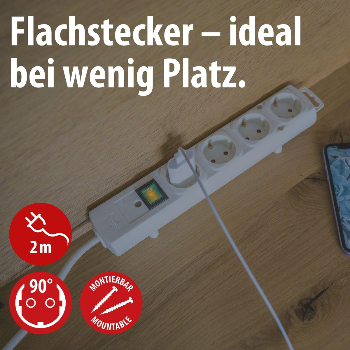 Brennenstuhl Comfort-Line Plus Steckdosenleiste 4-Fach