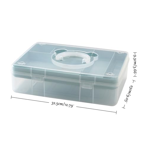 Doppelstöckige Marker-Aufbewahrungsbox aus Kunststoff, Blau