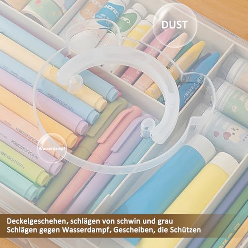 Doppelstöckige Marker-Aufbewahrungsbox aus Kunststoff, Blau