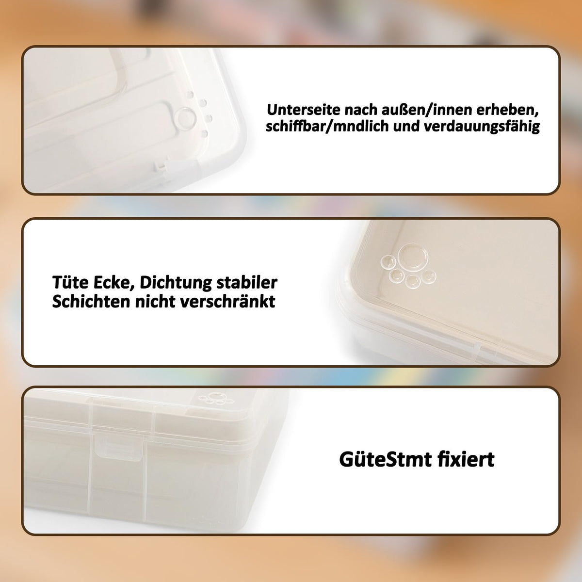 Doppelstöckige Marker-Aufbewahrungsbox aus Kunststoff, Blau