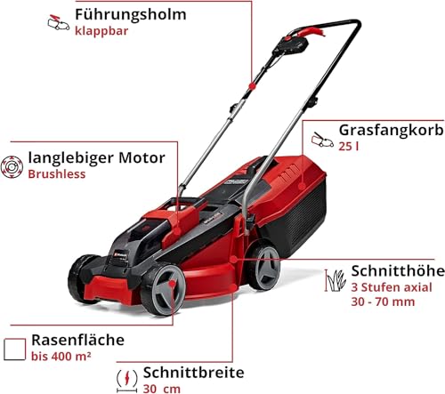 Einhell City Akku-Rasenmäher GE-cm 18/30 Li Kit