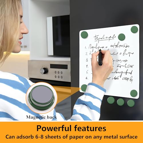 20 Stück Magnete für Magnettafel, Mini Magnete Stark Rund Flach Dunkelgrün, Whiteboard Magnete Klein für Büro, Kühlschrankmagnete Dekorativ, Magneten für Handwerk Küche & Pinnwand, Tafelmagnete