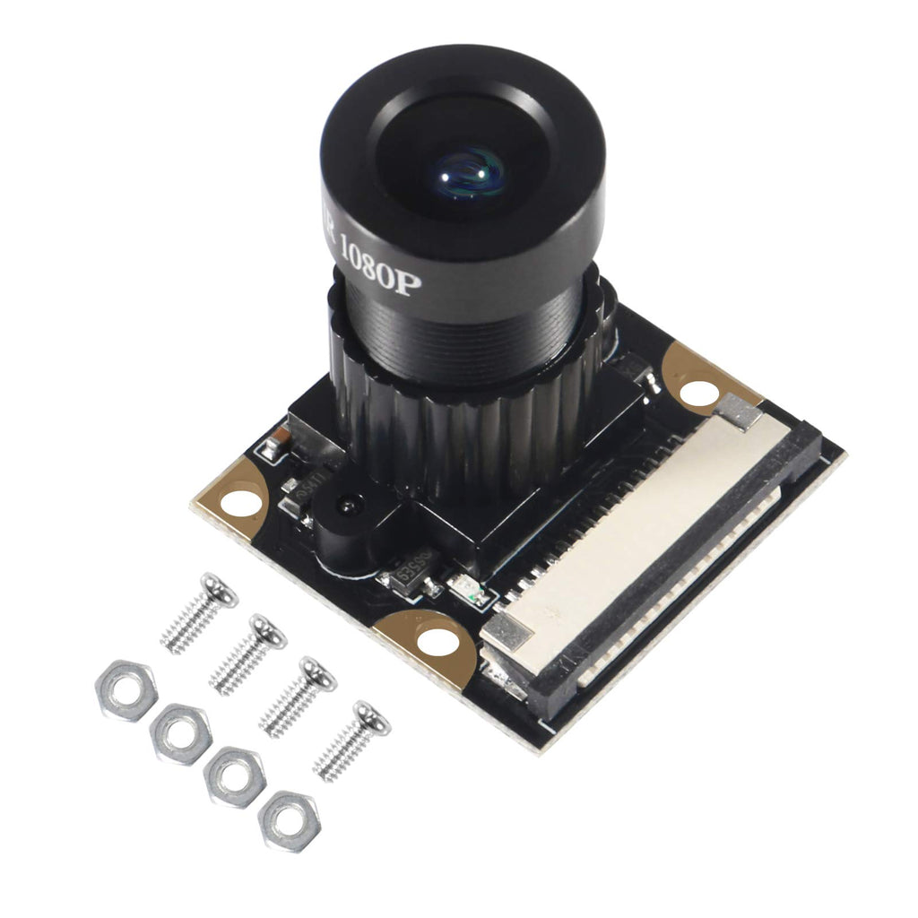 kompatibel mit Raspberry Pi Kamera Nachtsicht Infrarot Kameramodul 5MP OV5647 Webcam Einstellbare Kamera Video 1080p mit 2 Infrarot-IR-LED-Licht-HD-Webcam für Raspberry pi 3 B+/3B/2B/4B.