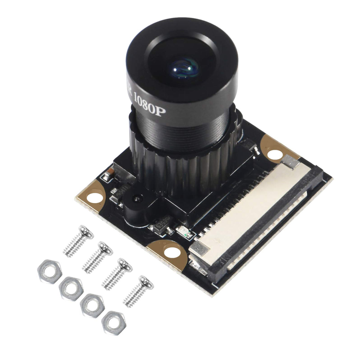 kompatibel mit Raspberry Pi Kamera Nachtsicht Infrarot Kameramodul 5MP OV5647 Webcam Einstellbare Kamera Video 1080p mit 2 Infrarot-IR-LED-Licht-HD-Webcam für Raspberry pi 3 B+/3B/2B/4B.