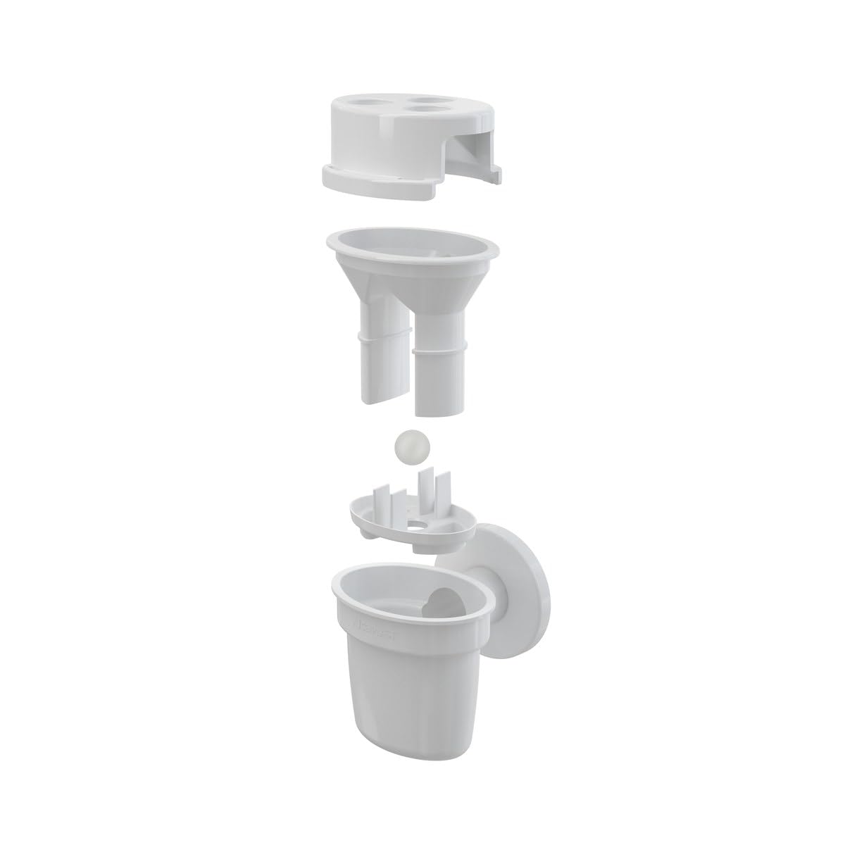 AlcaPlast AKS5 Trichter Tropfwasser Kondensat Siphon mit Kugel und Schlauchhalter | Ablauf DN32