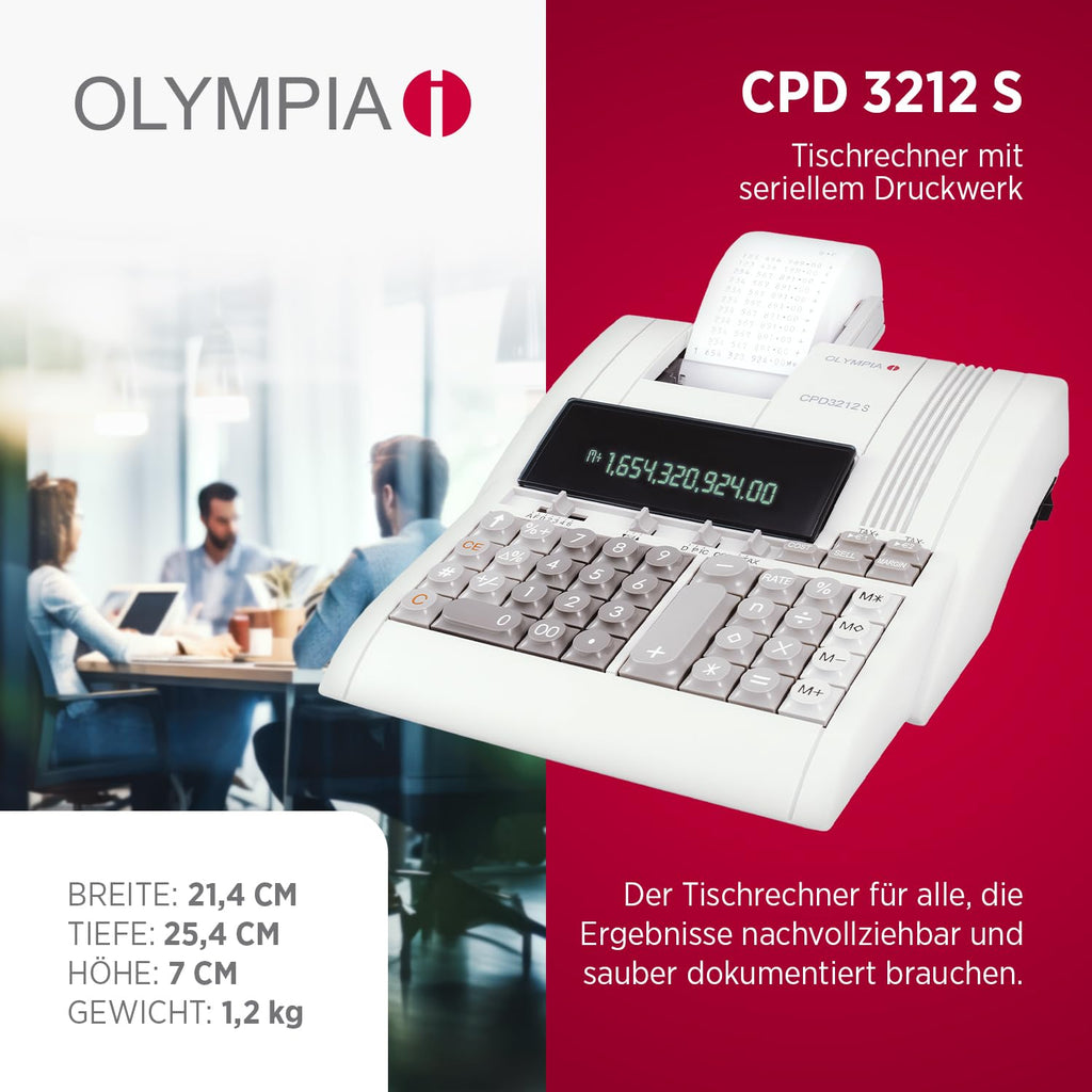 Olympia CPD 3212 S Tischrechner Druckend