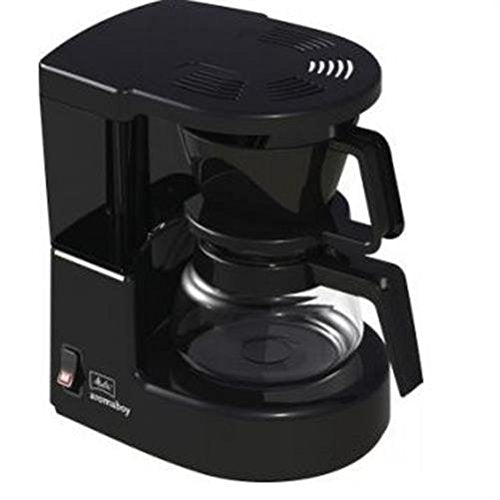 Melitta Aromaboy – kleine Filterkaffeemaschine mit Glaskanne, für bis zu 2 Tassen Kaffee, in Schwarz