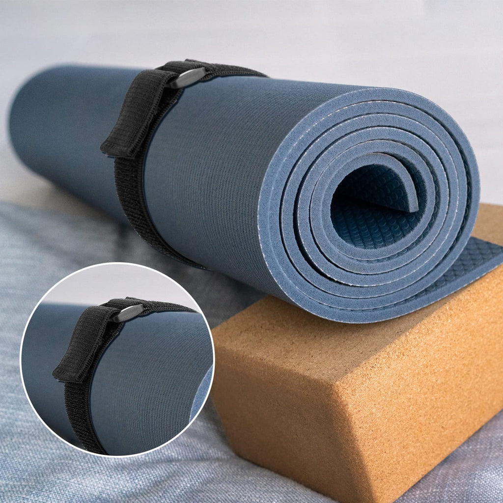 4er Pack Klett Kabelbinder Klettverschluss Verstellbar Schwarz Wiederverschließbar Klettband Nylon Kabelbinder Wiederverwendbare Elastische Befestigungsgurte für Fahrrad, 40 x 3,8 cm