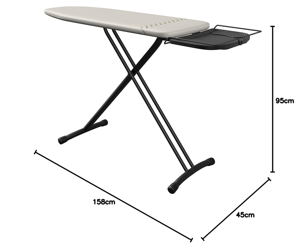 Laurastar Bügelbrett Comfortboard Beige, 38cm x 120cm, 100 % Baumwolle, Für meisten Dampfbügelstationen geeignet ist, Verstellbar höhe, Universal-Bügeleisenablage, 7.3Kg, Bequeme Lagerung