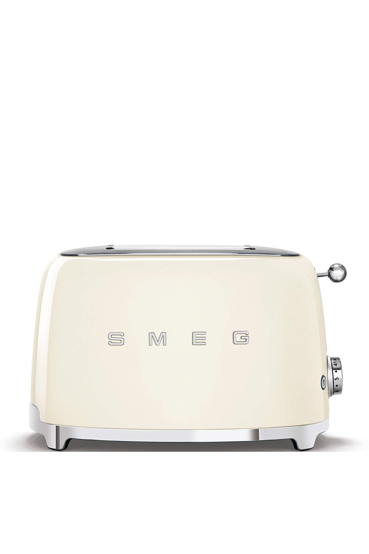 Smeg, 2x2 TSF01CREU -Toaster, 2 Schlitze für 2 Scheiben, 6 Vergoldungsniveaus, Heizfunktion, Abtau- und Bagel- Funktion, Sammelschublade, 950W, Creme