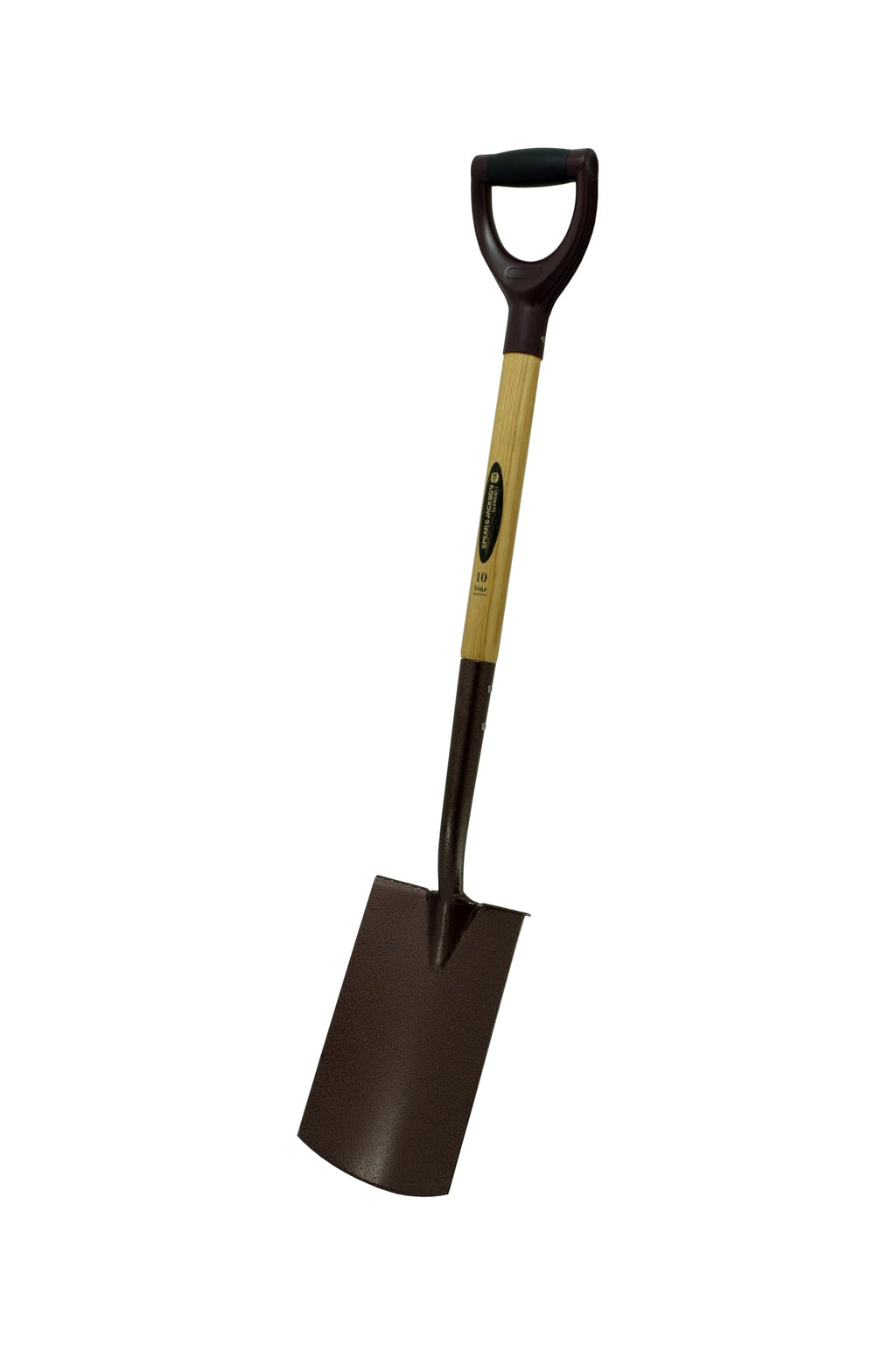 Spear & Jackson 4190NB Elements Spaten mit Tritt – Carbonstahlkopf, ergonomischer Vorwärts-Neigungsgriff, rostbeständig, ideal zum Graben, Umgraben & zur Bodenbearbeitung