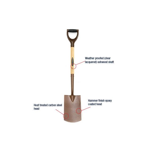 Spear & Jackson 4190NB Elements Spaten mit Tritt – Carbonstahlkopf, ergonomischer Vorwärts-Neigungsgriff, rostbeständig, ideal zum Graben, Umgraben & zur Bodenbearbeitung