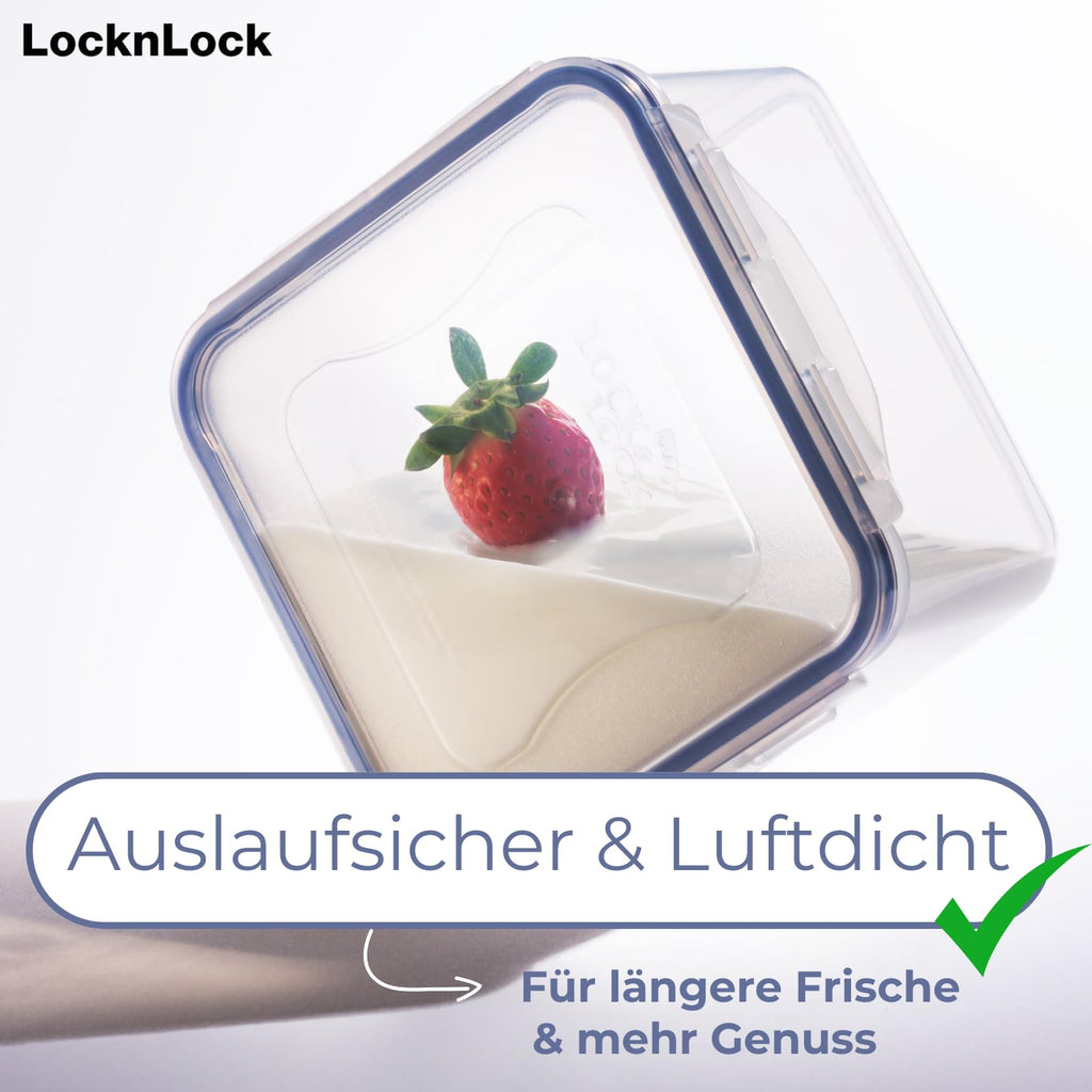 LocknLock PP Classic Aufbewahrungsbox luftdicht mit Griff & Ablaufgitter| 6,5L | 29,5 x 23 x 13,8 cm | 100 % luft- und wasserdichter Vorratsbehälter mit Deckel | Gefrierfeste Aufbewahrungsdose