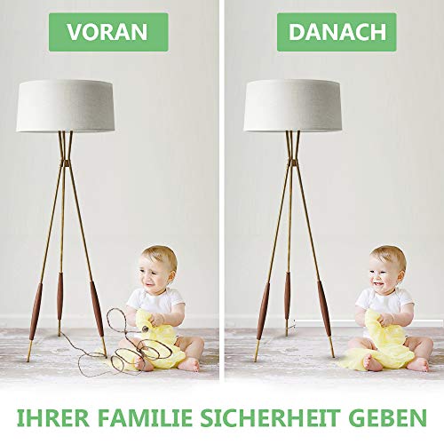 MUDEELA kabelkanal selbstklebend, 3.2 Meter Gesamtlänge (8 Stück - 30x17mm) Weißer PVC Kabelschacht, Schnell Klebe & Ohne Bohren für Aufgeräumtes Kabelmanagement an Wand, TV, Büro & Haushalt