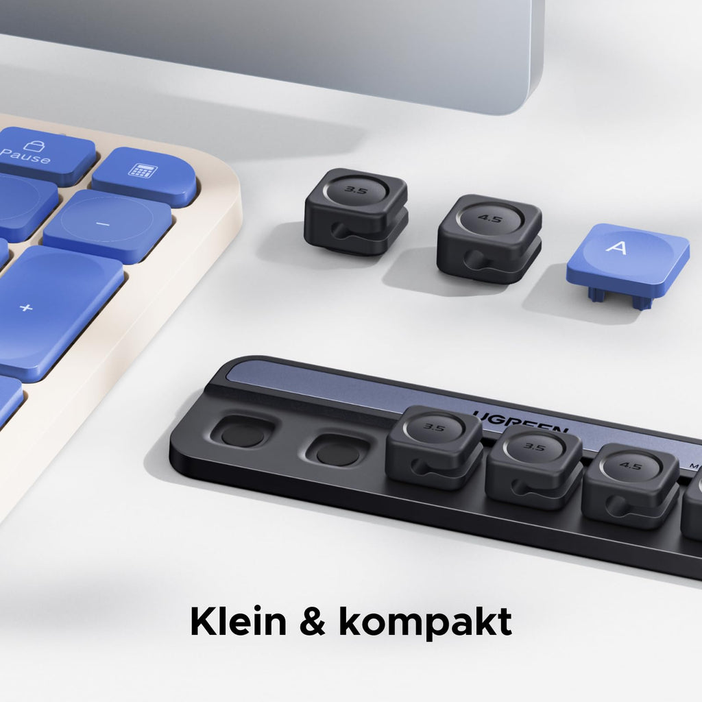 UGREEN 6 Stück Magnetische Kabelhalter Selbstklebend Kabelclips