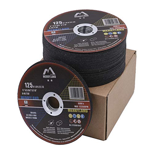Merryland 50 Stück Trennscheibe 125 X 1,0 Metall Edelstahl Stahl Craft-Line