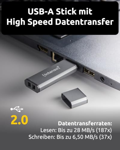 Intenso Alu Line 8GB Speicherstick USB 2.0 anthrazit