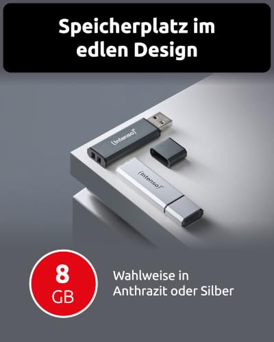 Intenso Alu Line 8GB Speicherstick USB 2.0 anthrazit