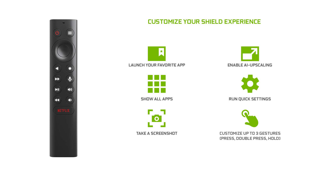 Nvidia Shield TV télécommande IR/Bluetooth Appuyez sur Les boutons