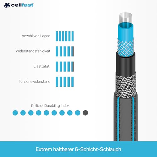 CELLFAST HOBBY ATS2 Gartenschlauch 6-lagig Doppelgeflecht 3/4" 25 m