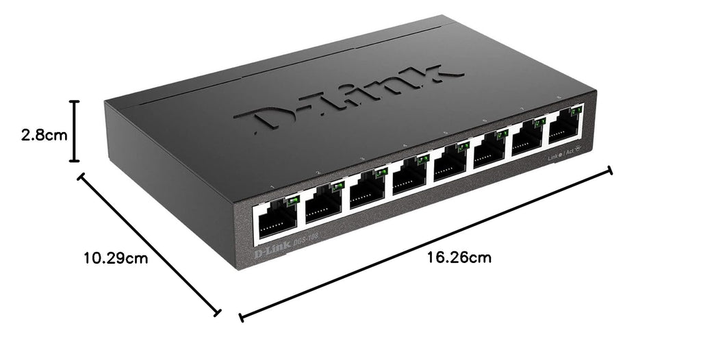 D-Link DGS-108 8-Port Layer2 Gigabit Switch
