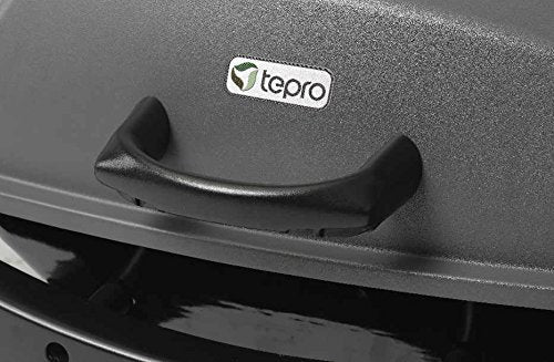 tepro Tischgasgrill Abington (klein), 1 Brenner mit max. 3,2 kW Leistung, Piezozündung, Thermometer, Maße ca. 102 x 46,2 x 38 cm, Anthrazit / Schwarz