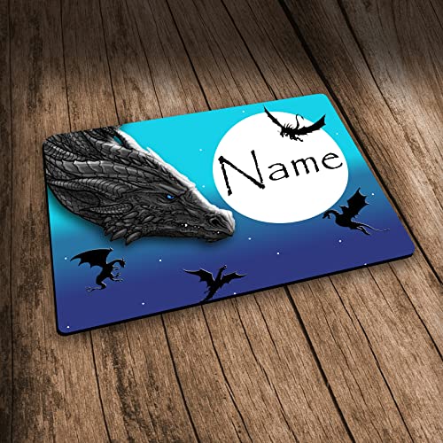 Textil Tischset mit Name, Drachenland