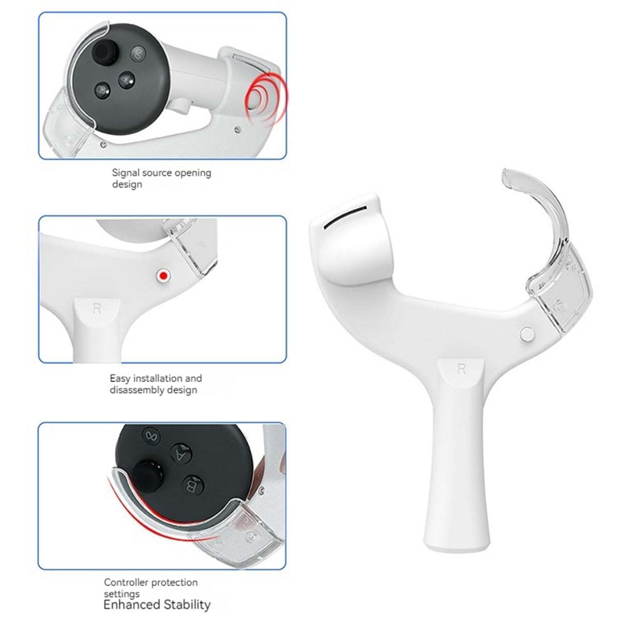 Q3 Tischtennis-Paddel-Griff, VR-Pong-Paddel-Adapter für Meta Quest 3 Controller-Griffe, Touch-Controller, Tischtennisschläger VR-Gaming-Zubehör