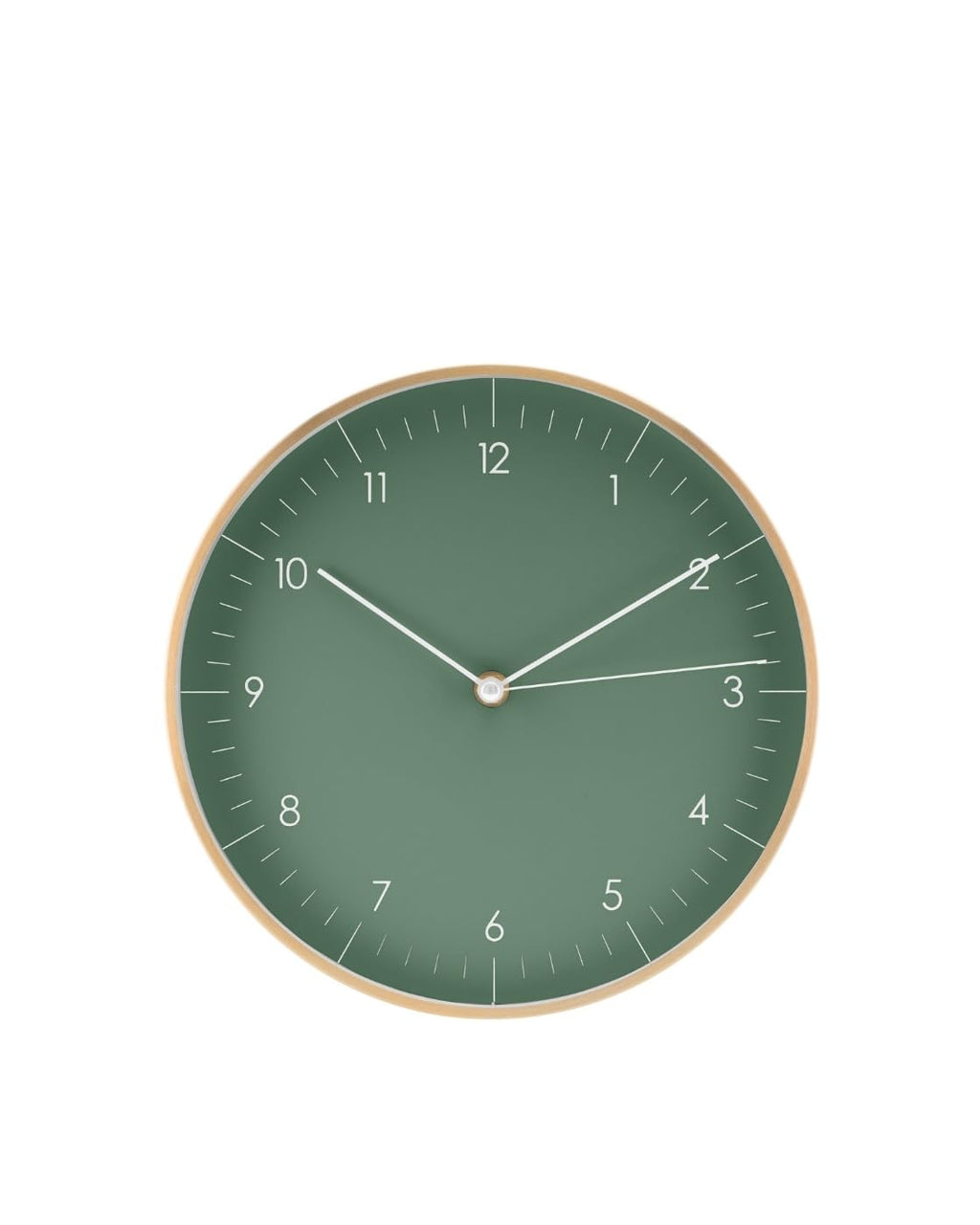LUUK LIFESTYLE Moderne Quarz Wanduhr, Geräuschlos, 24,8cm, Dunkelgrün