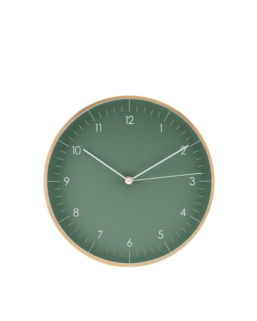 LUUK LIFESTYLE Moderne Quarz Wanduhr, Geräuschlos, 24,8cm, Dunkelgrün