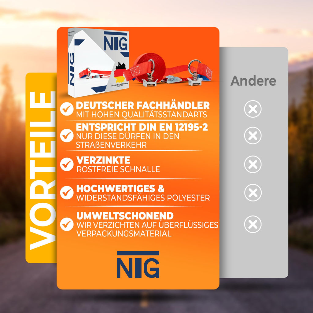 NTG Spanngurt Airlineschiene 5m 4 Stück - Klemmschloss, Aluminium Fitting