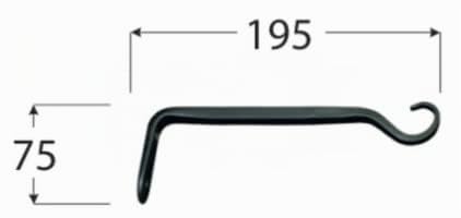 Gedotec Metall Pflanzen-Halterung | Balkon Deko BASIC aus Stahl | Blumenampel-Halter Schwarz Rustikal | Gartendeko für Hängeampeln | Pflanzen Aufbewahrung mit Schrauben