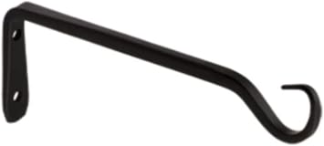 Gedotec Metall Pflanzen-Halterung | Balkon Deko BASIC aus Stahl | Blumenampel-Halter Schwarz Rustikal | Gartendeko für Hängeampeln | Pflanzen Aufbewahrung mit Schrauben