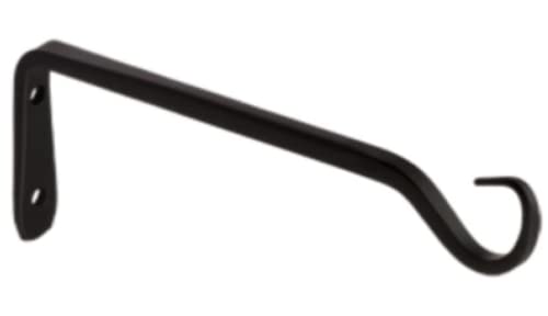 Gedotec Metall Pflanzen-Halterung | Balkon Deko BASIC aus Stahl | Blumenampel-Halter Schwarz Rustikal | Gartendeko für Hängeampeln | Pflanzen Aufbewahrung mit Schrauben