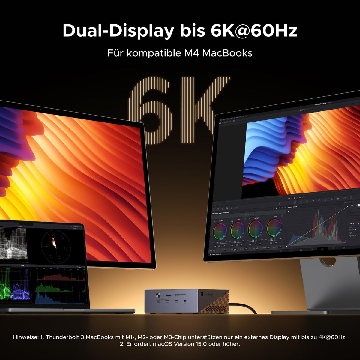 UGREEN Maxidok Thunderbolt 5 Dock 8TB M.2 NVMe für TBT5/4-Laptops