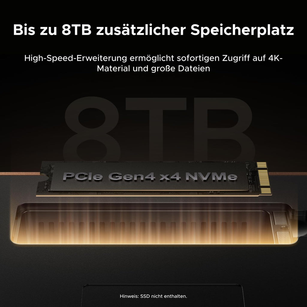UGREEN Maxidok Thunderbolt 5 Dock 8TB M.2 NVMe für TBT5/4-Laptops