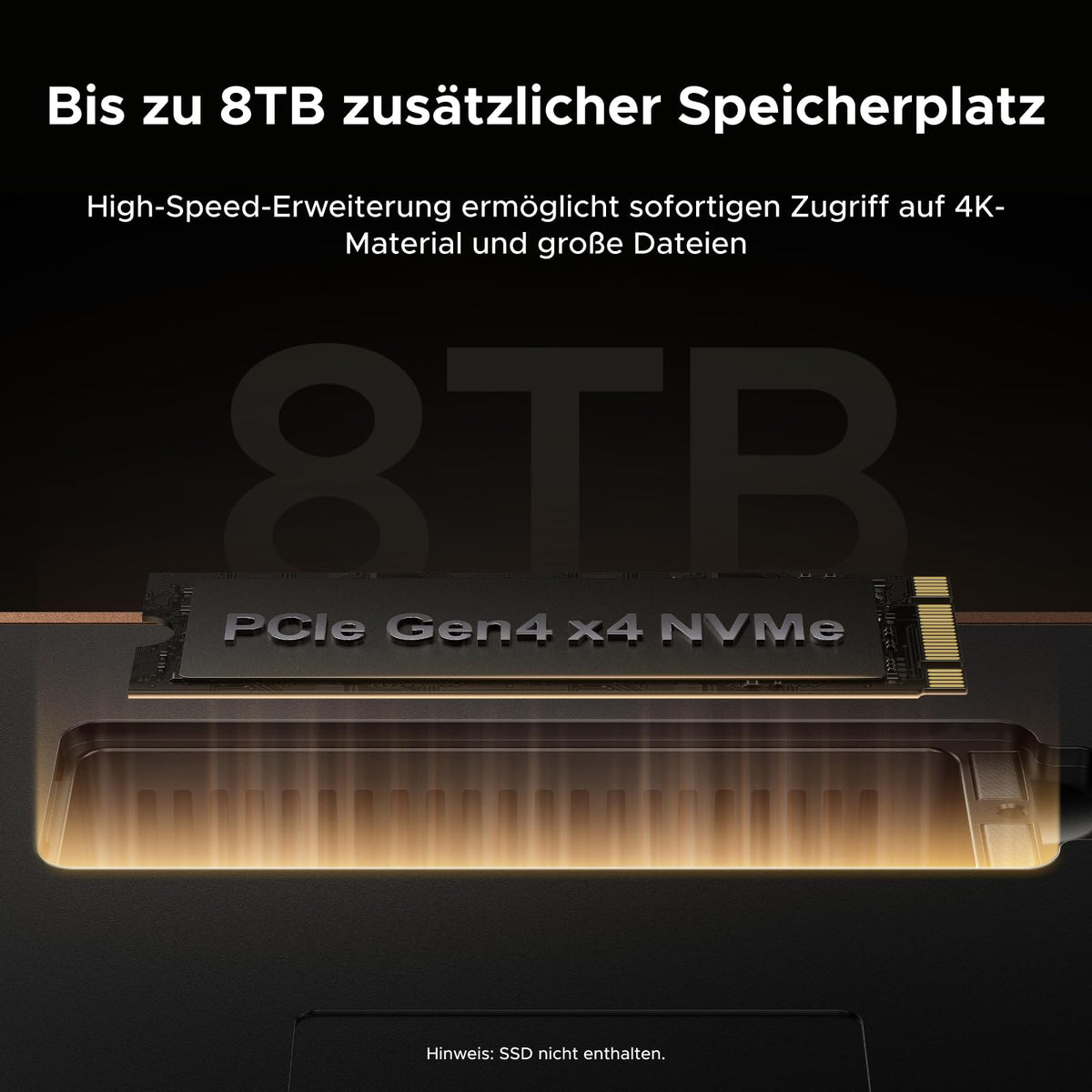 UGREEN Maxidok Thunderbolt 5 Dock 8TB M.2 NVMe für TBT5/4-Laptops